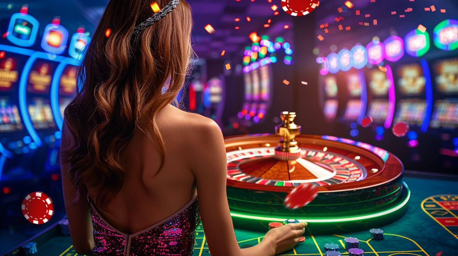Meja dealer langsung nenektogel dengan studio multi-kamera profesional